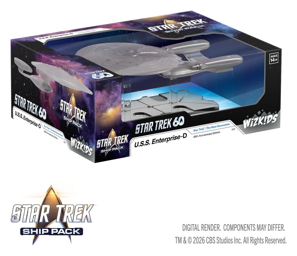 Star Trek Ship Pack Boxed Miniaturen vorbemalt U.S.S. Enterprise - 60th Anniversary Edition 22 cm – Bild 3