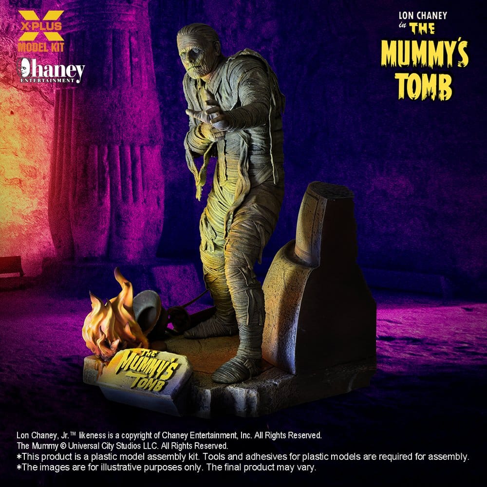 Universal Monsters Plastic Model Kit 1/8 Lon Chaney, Jr. as Mummy (Repro) 23 cm – Bild 2