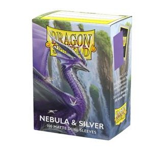 Dragon Shield Sleeves Standard Size Matte Dual - Nebula & Silver (100 Sleeves)