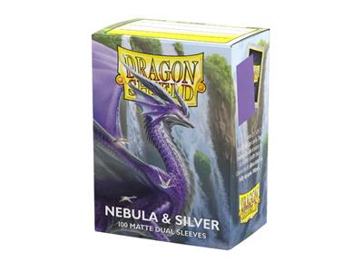 Dragon Shield Sleeves Standard Size Matte Dual - Nebula & Silver (100 Sleeves)