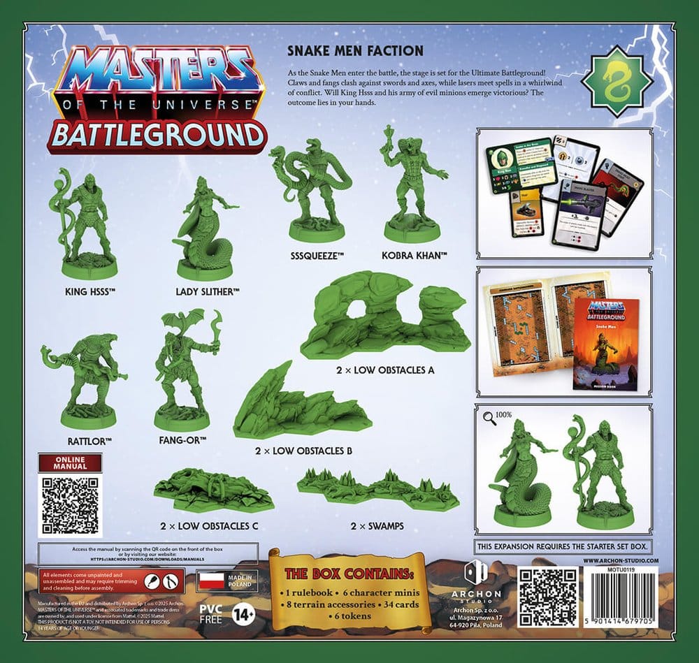 Masters of the Universe: Battleground Miniaturenspiel Wave 8: Snake Men Faction *Englische Version* – Bild 7
