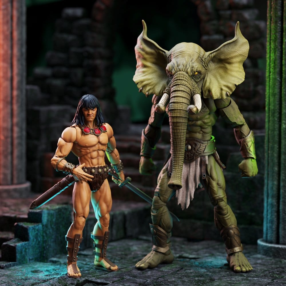 Conan der Barbar Epic H.A.C.K.S. Actionfiguren The Tower of the Elephant Set: Young Conan and Yag Kosha – Bild 11
