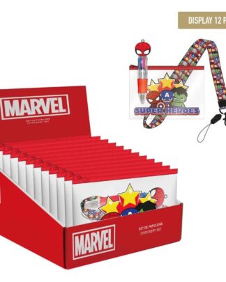 Marvel Schreibwaren-Set mit Anhänger Super Heroes Display (12)