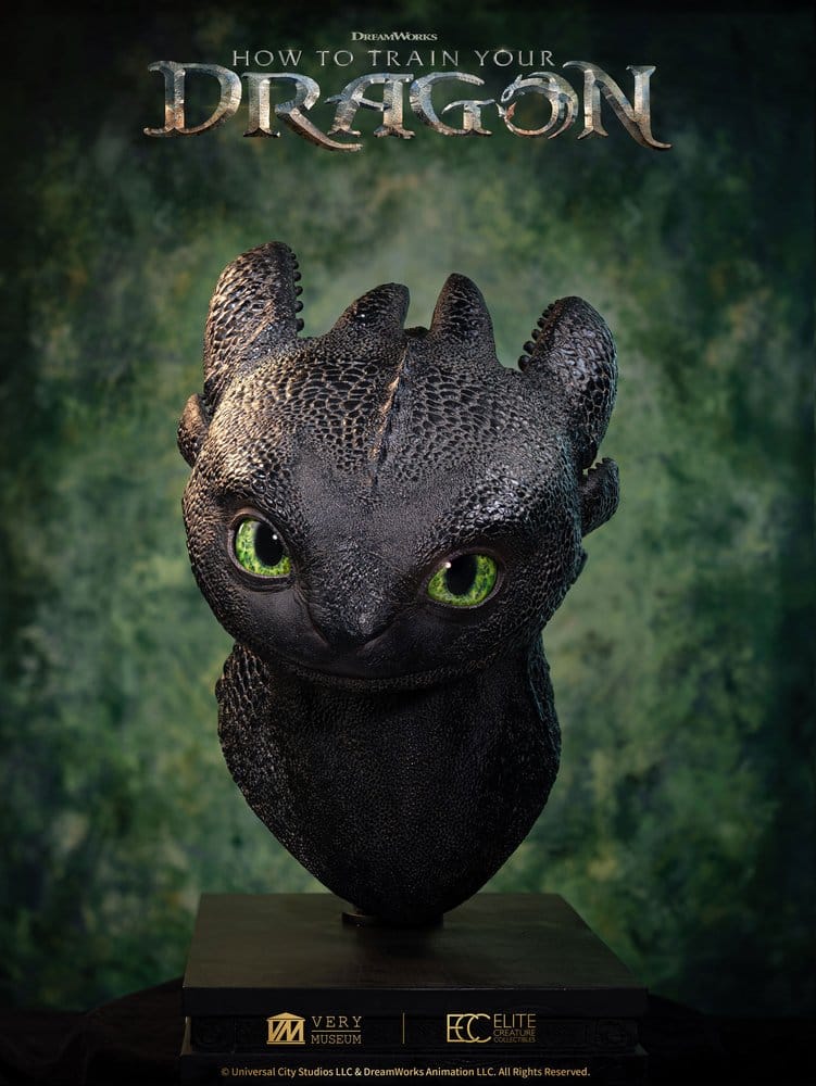 Drachenzähmen leicht gemacht Life Size Büste Toothless (Ohnezahn) 66 cm – Bild 2