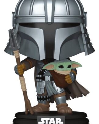 Star Wars POP! Vinyl Wackelkopf-Figur Mandalorian with Grogu (Impressions) Exclusive 9 cm