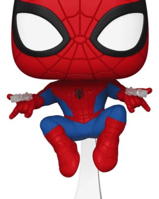 Marvel POP! Comics Vinyl Figur Web Spider-Man (Swinging) Exclusive 9 cm