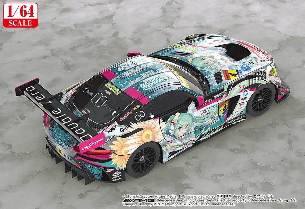 Hatsune Miku GT Project Fahrzeug 1/64 Good Smile Hatsune Miku AMG 2017 Super GT Ver. 7 cm – Bild 3