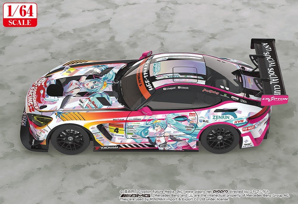 Hatsune Miku GT Project Fahrzeug 1/64 Hatsune Miku AMG 2021 SUPER GT Round 5 Ver. 7 cm – Bild 4