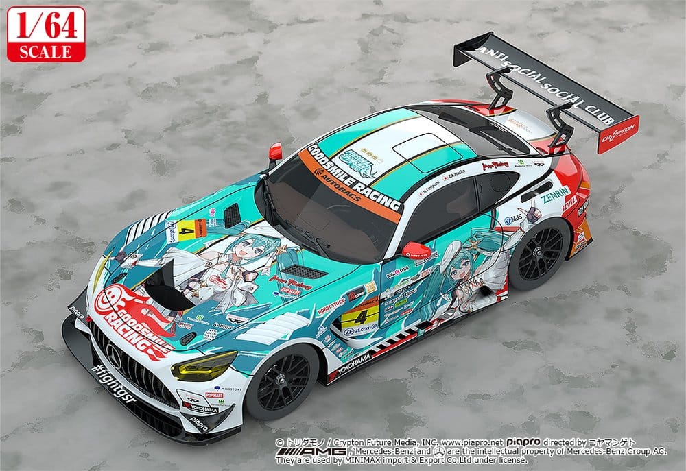 Hatsune Miku GT Project Fahrzeug 1/64 AMG 2023 Season Opening Ver. 7 cm – Bild 2