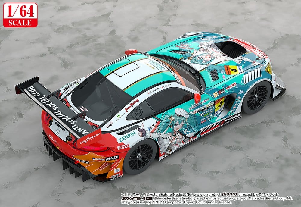Hatsune Miku GT Project Fahrzeug 1/64 AMG 2023 Season Opening Ver. 7 cm – Bild 3