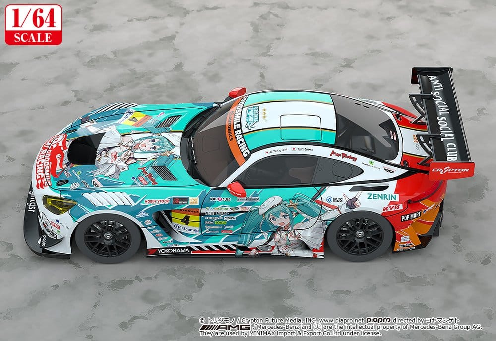Hatsune Miku GT Project Fahrzeug 1/64 AMG 2023 Season Opening Ver. 7 cm – Bild 4