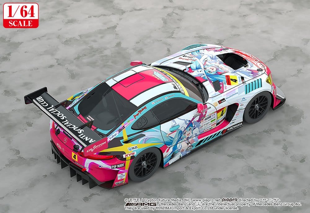 Hatsune Miku GT Project Fahrzeug 1/64 AMG 2024 Season Opening Ver. 7 cm – Bild 3