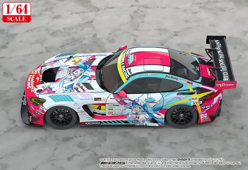 Hatsune Miku GT Project Fahrzeug 1/64 AMG 2024 Season Opening Ver. 7 cm – Bild 4