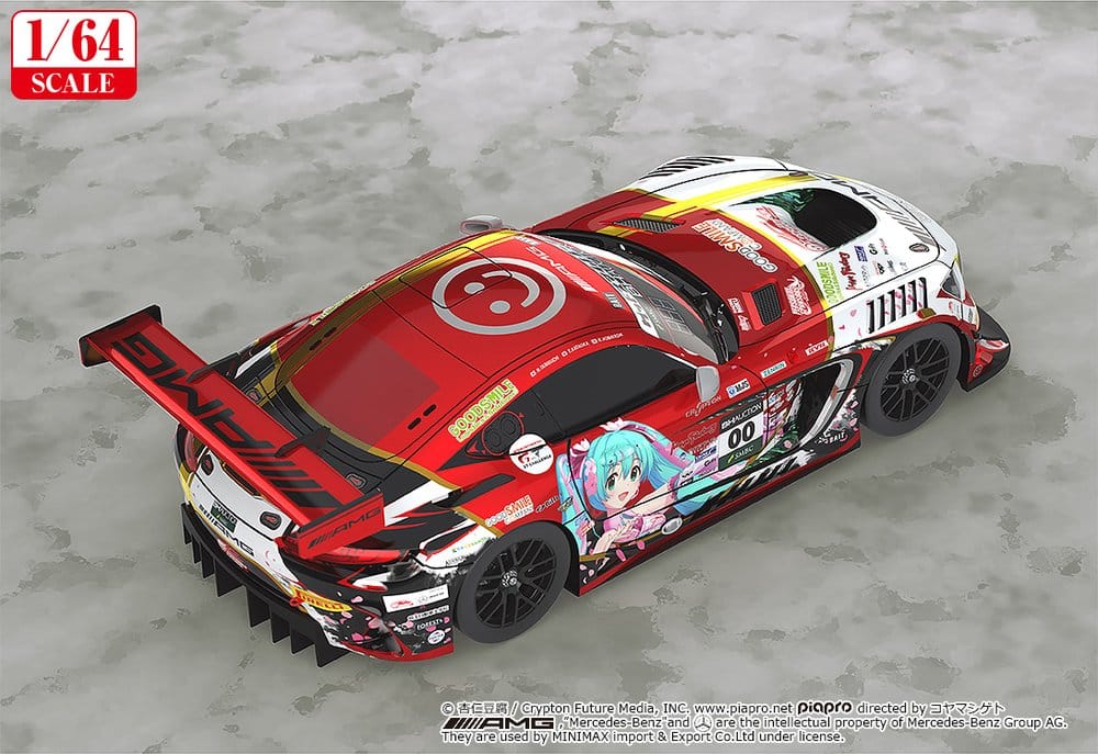 Hatsune Miku GT Project Fahrzeug 1/64 Mercedes-AMG Team Good Smile 2019 Suzuka 10 Hours Ver. 7 cm – Bild 3
