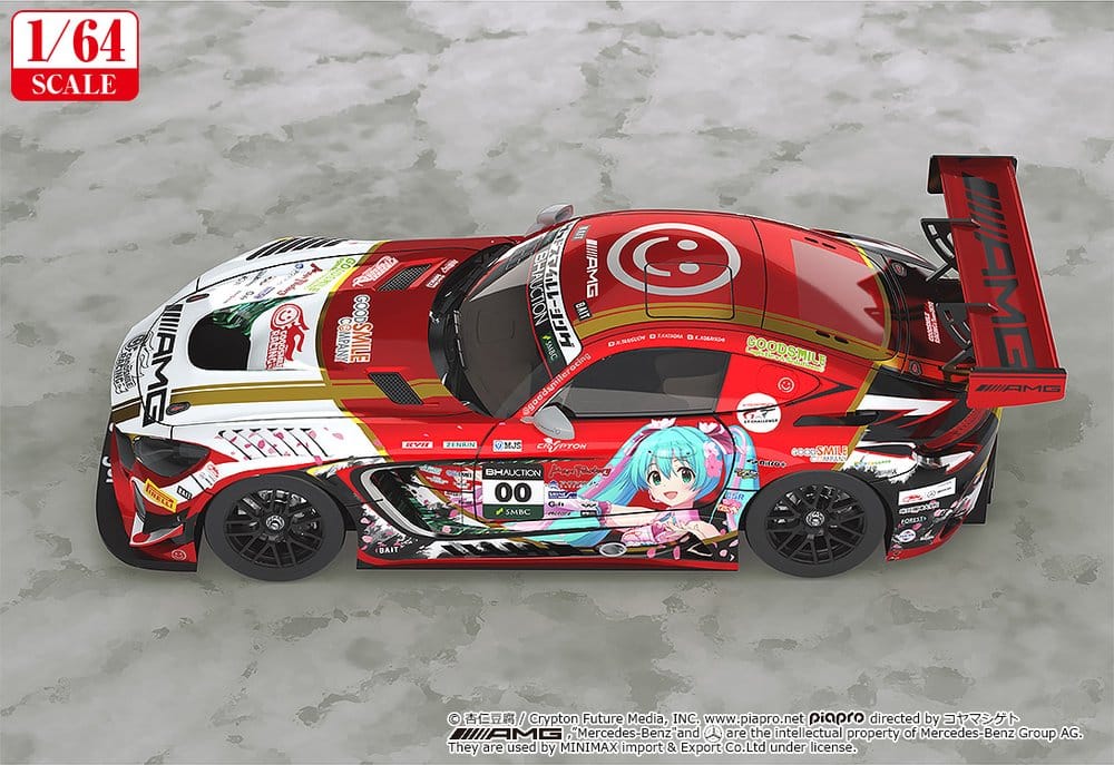 Hatsune Miku GT Project Fahrzeug 1/64 Mercedes-AMG Team Good Smile 2019 Suzuka 10 Hours Ver. 7 cm – Bild 4