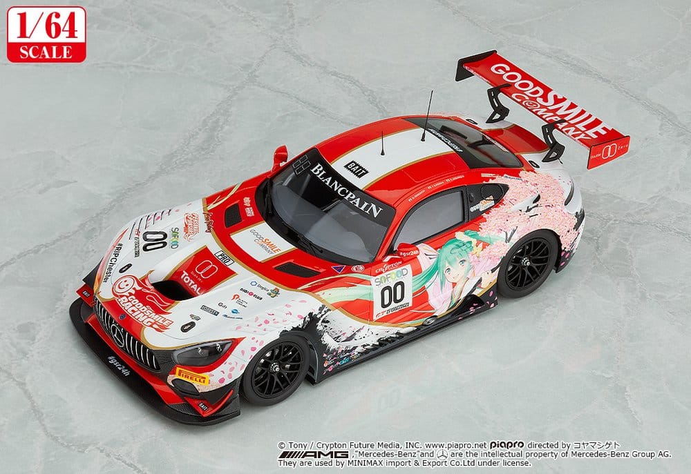 Hatsune Miku GT Project Fahrzeug 1/64 AMG 2017 SPA24H Ver. 7 cm – Bild 2