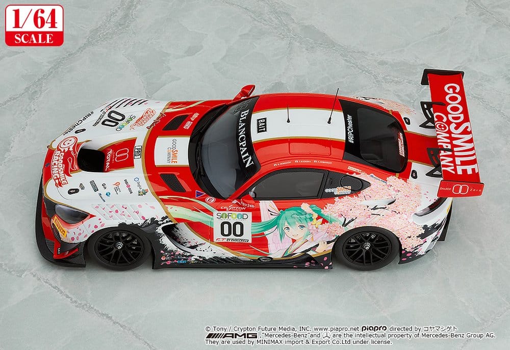 Hatsune Miku GT Project Fahrzeug 1/64 AMG 2017 SPA24H Ver. 7 cm – Bild 4
