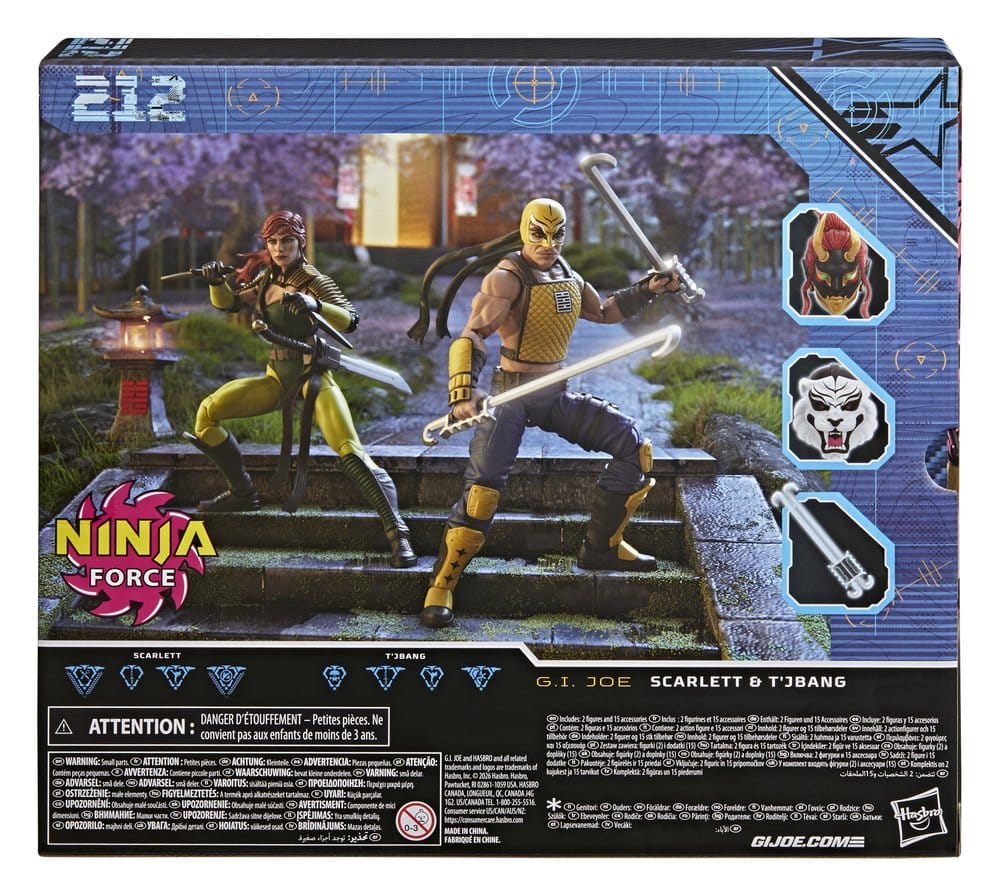 G.I. Joe Classified Series Actionfiguren 2er-Pack #212 Ninja Force Scarlett & T'Jbang 15 cm – Bild 2