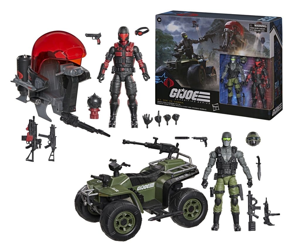 G.I. Joe Classified Series Actionfiguren & Fahrzeuge Set Snake Eyes & Varmint ATV vs. Stealth Viper & Cobra Stealth Flight Pod (Trubble Bubble) 15 cm – Bild 3