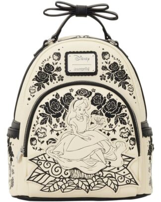 Alice in Wonderland Embroidered Floral Mini Backpack