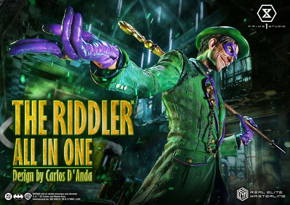 DC Comics Real Elite Masterline Series Statue 1/3 The Riddler All In One (Design by Carlos D'Anda) 74 cm – Bild 2