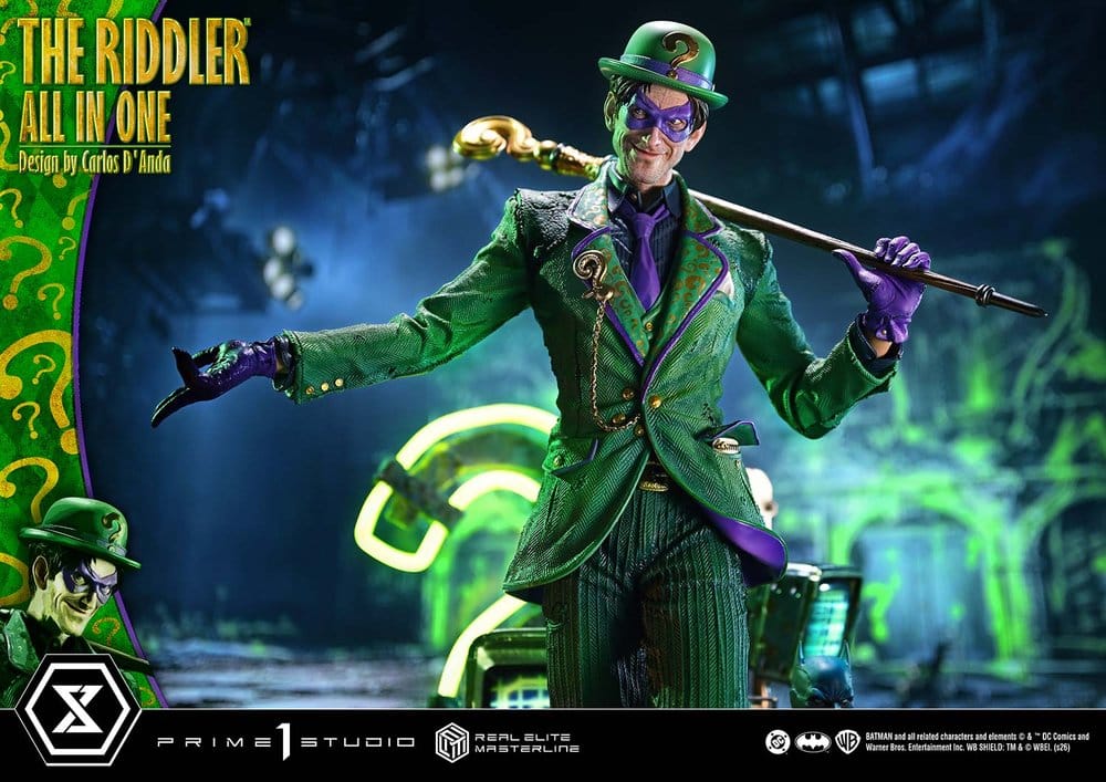 DC Comics Real Elite Masterline Series Statue 1/3 The Riddler All In One (Design by Carlos D'Anda) 74 cm – Bild 6