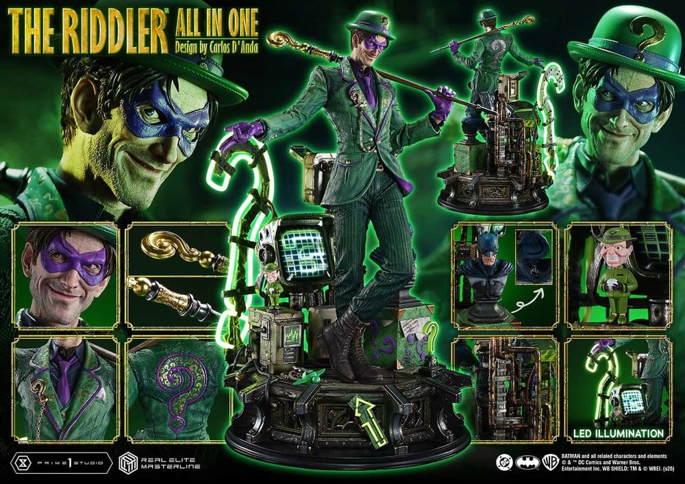 DC Comics Real Elite Masterline Series Statue 1/3 The Riddler All In One (Design by Carlos D'Anda) 74 cm – Bild 7
