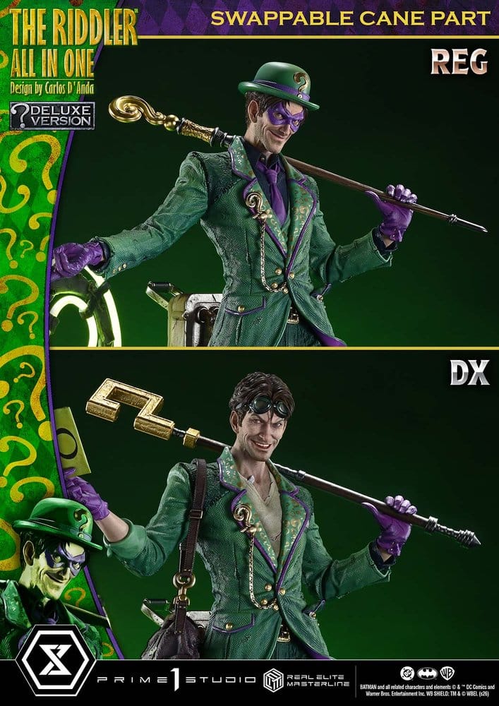 DC Comics Real Elite Masterline Series Statue 1/3 The Riddler All In One (Design by Carlos D'Anda) Deluxe Version 74 cm – Bild 11