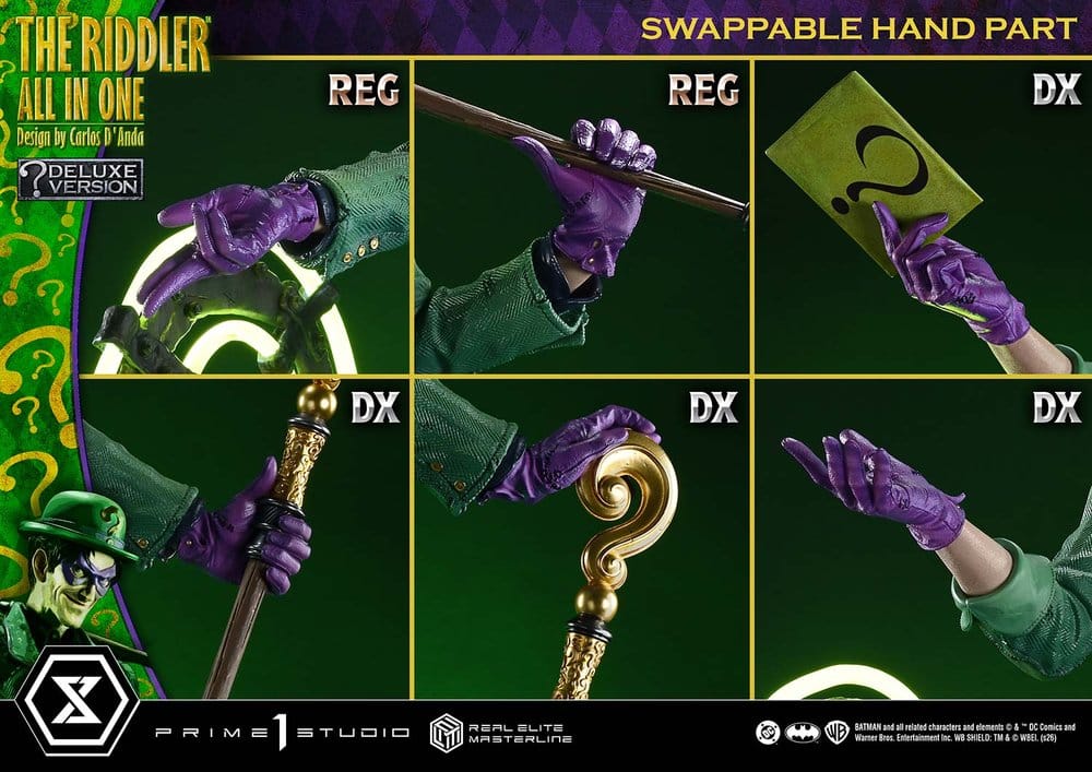 DC Comics Real Elite Masterline Series Statue 1/3 The Riddler All In One (Design by Carlos D'Anda) Deluxe Version 74 cm – Bild 12