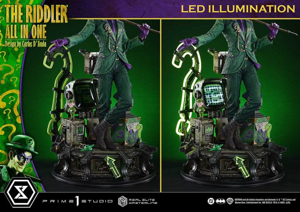 DC Comics Real Elite Masterline Series Statue 1/3 The Riddler All In One (Design by Carlos D'Anda) Deluxe Version 74 cm – Bild 13