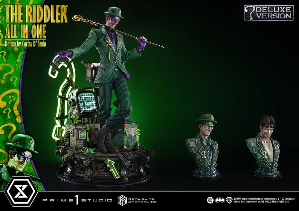 DC Comics Real Elite Masterline Series Statue 1/3 The Riddler All In One (Design by Carlos D'Anda) Deluxe Version 74 cm – Bild 19