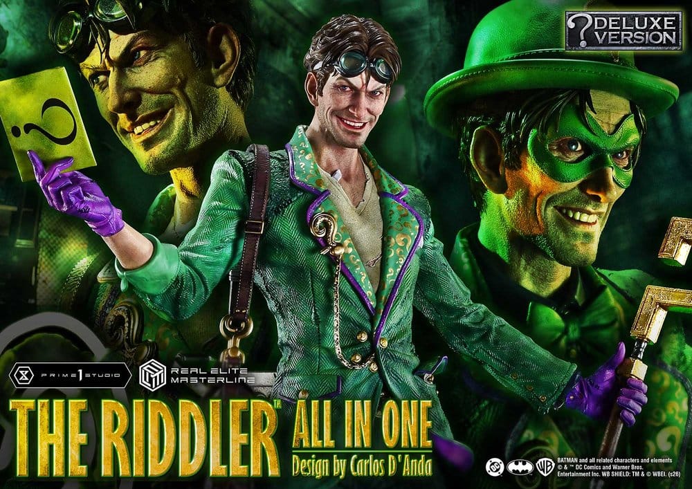 DC Comics Real Elite Masterline Series Statue 1/3 The Riddler All In One (Design by Carlos D'Anda) DX Bonus Version 74 cm – Bild 2