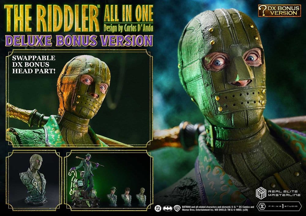 DC Comics Real Elite Masterline Series Statue 1/3 The Riddler All In One (Design by Carlos D'Anda) DX Bonus Version 74 cm – Bild 3