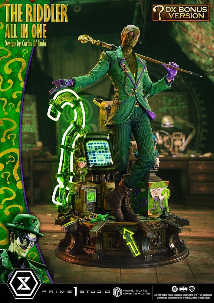 DC Comics Real Elite Masterline Series Statue 1/3 The Riddler All In One (Design by Carlos D'Anda) DX Bonus Version 74 cm – Bild 4