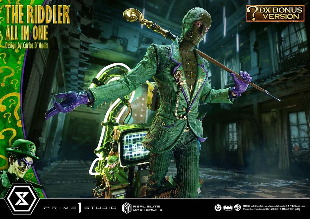 DC Comics Real Elite Masterline Series Statue 1/3 The Riddler All In One (Design by Carlos D'Anda) DX Bonus Version 74 cm – Bild 6