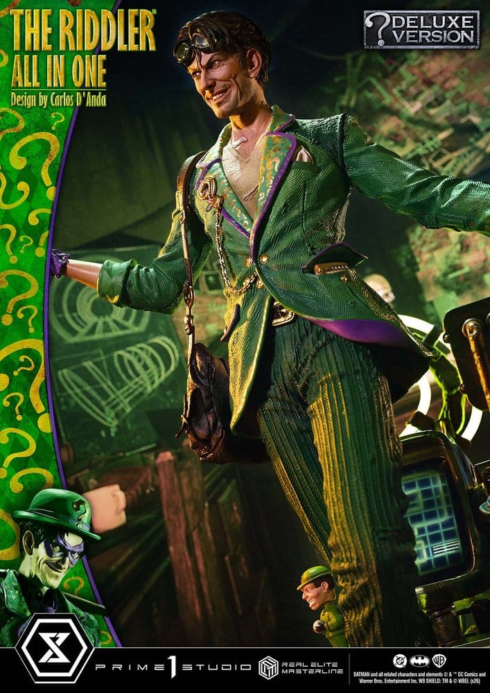 DC Comics Real Elite Masterline Series Statue 1/3 The Riddler All In One (Design by Carlos D'Anda) DX Bonus Version 74 cm – Bild 7