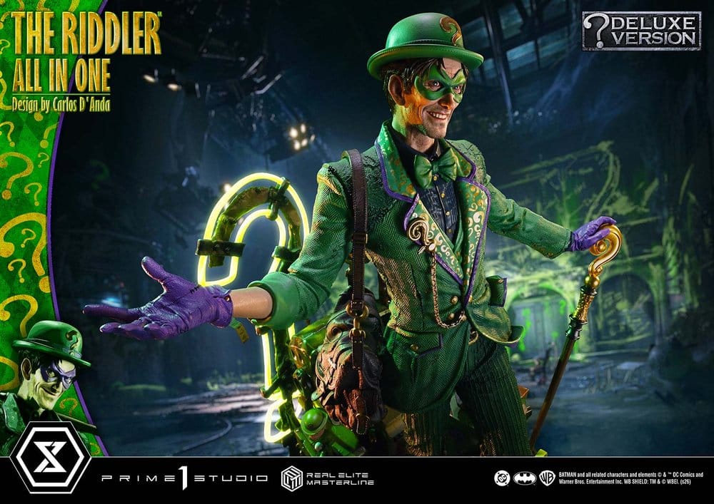 DC Comics Real Elite Masterline Series Statue 1/3 The Riddler All In One (Design by Carlos D'Anda) DX Bonus Version 74 cm – Bild 9