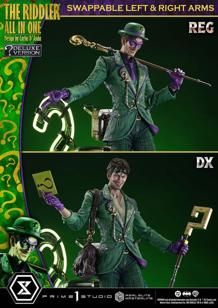 DC Comics Real Elite Masterline Series Statue 1/3 The Riddler All In One (Design by Carlos D'Anda) DX Bonus Version 74 cm – Bild 14