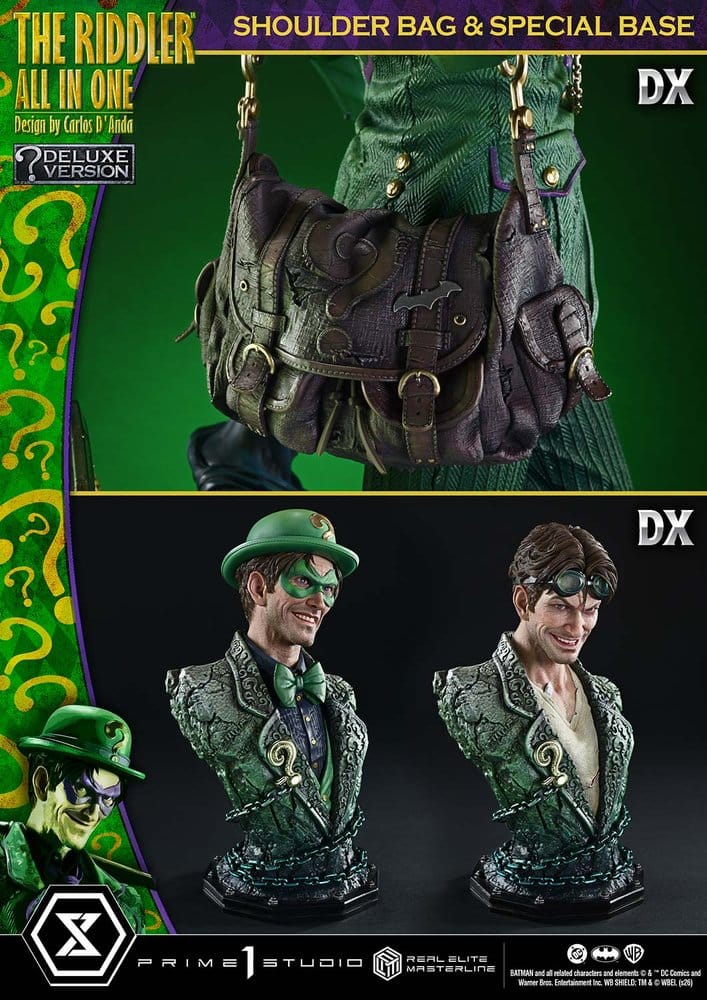 DC Comics Real Elite Masterline Series Statue 1/3 The Riddler All In One (Design by Carlos D'Anda) DX Bonus Version 74 cm – Bild 17