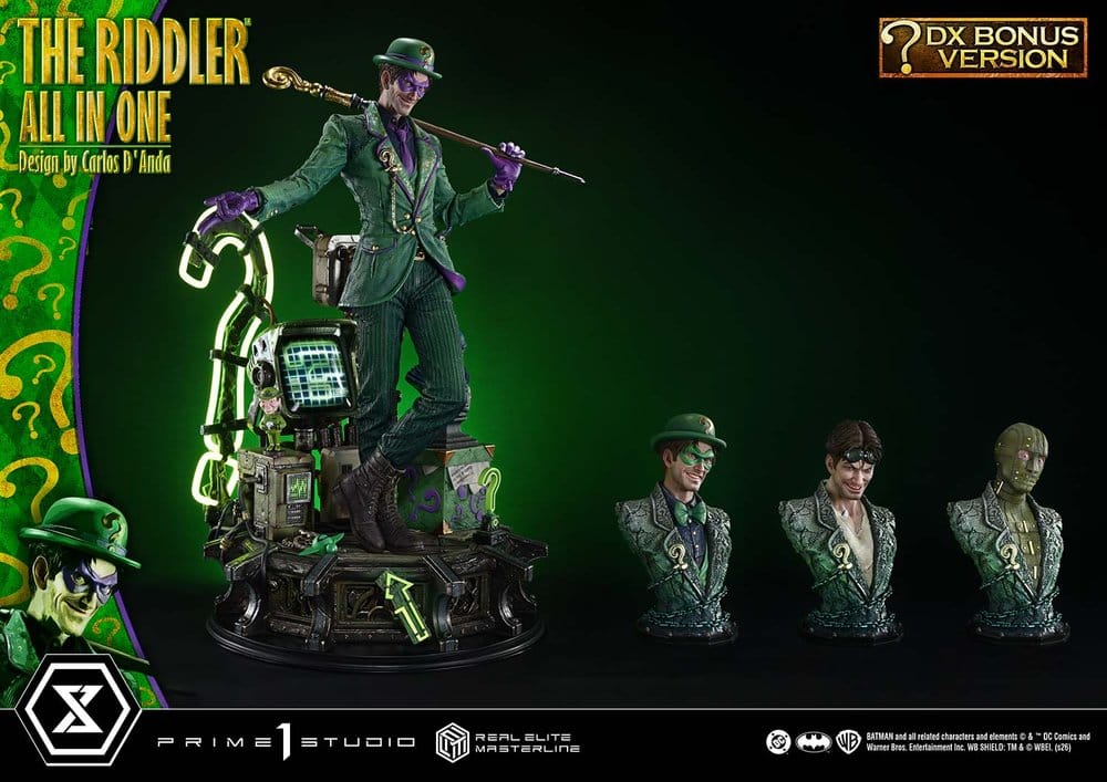 DC Comics Real Elite Masterline Series Statue 1/3 The Riddler All In One (Design by Carlos D'Anda) DX Bonus Version 74 cm – Bild 20