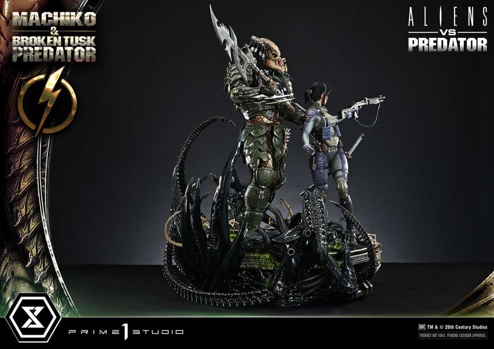 Aliens vs. Predator (Comic) Ultimate Premium Masterline Statue 1/4 Machiko & Broken Tusk Predator 79 cm – Bild 8