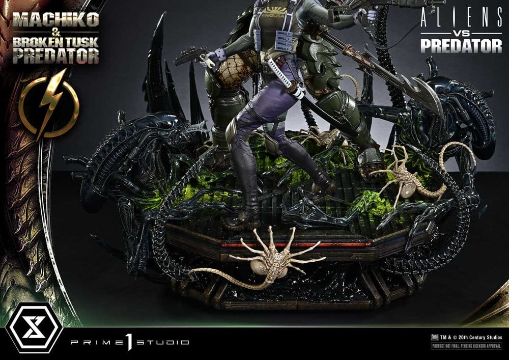Aliens vs. Predator (Comic) Ultimate Premium Masterline Statue 1/4 Machiko & Broken Tusk Predator 79 cm – Bild 25