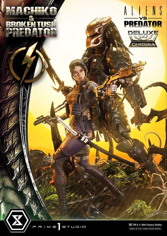Aliens vs. Predator (Comic) Ultimate Premium Masterline Statue 1/4 Machiko & Broken Tusk Predator Deluxe Version 84 cm – Bild 5