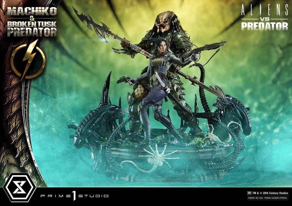 Aliens vs. Predator (Comic) Ultimate Premium Masterline Statue 1/4 Machiko & Broken Tusk Predator Deluxe Version 84 cm – Bild 7