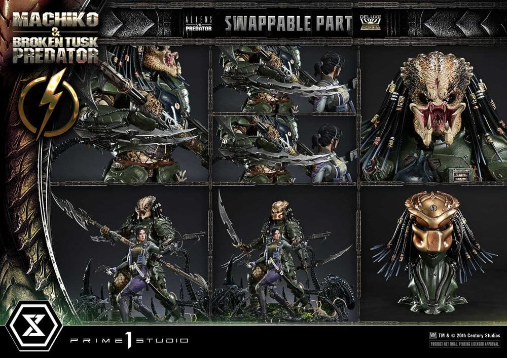 Aliens vs. Predator (Comic) Ultimate Premium Masterline Statue 1/4 Machiko & Broken Tusk Predator Deluxe Version 84 cm – Bild 11