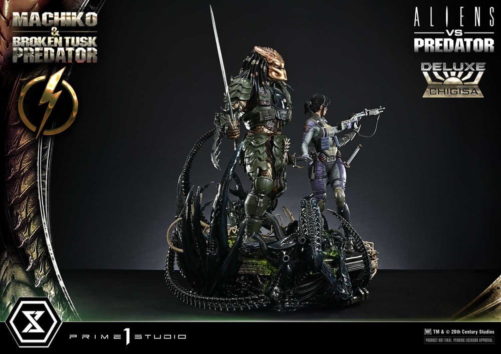 Aliens vs. Predator (Comic) Ultimate Premium Masterline Statue 1/4 Machiko & Broken Tusk Predator Deluxe Version 84 cm – Bild 15