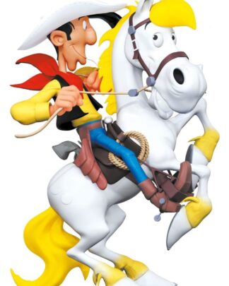 Lucky Luke Resin Statue Lucky Luke auf dem sich aufbäumenden Jolly Jumper 25 cm