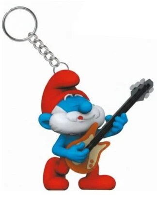 Die Schlümpfe Schlüsselanhänger Papa Schlumpf mit Gitarre