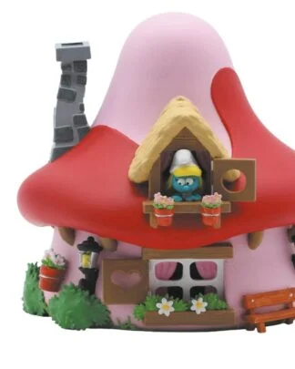 Die Schlümpfe: Spardose Mushroom House Smurfette 15 cm