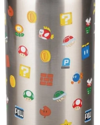 Super Mario Metall Trinkflasche mit Trageschlaufe